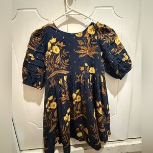 Pink Chicken Blue and Yellow Floral Dress size 8Y